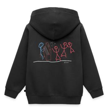Piano player skin on keys, music, instrument - Kids Premium Organic Hoodie - black - Back - AI Model Kid Male (0cm)