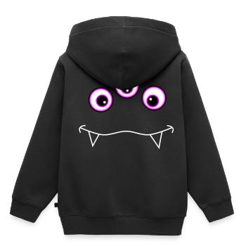 Monster face - Kids Premium Organic Hoodie - black - Back - AI Model Kid Male (0cm)
