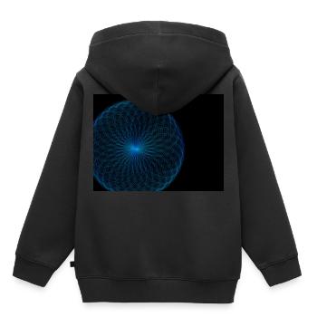 m14 - Sweat Premium à capuche enfant bio - noir - Dos - AI Model Kid Male (0cm)