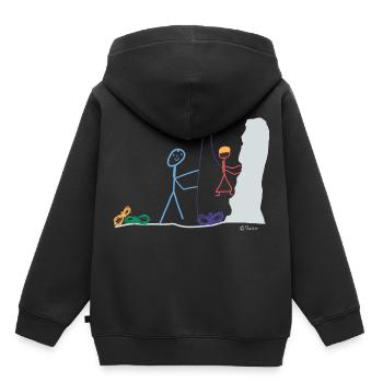 climbing wall - Kids Premium Organic Hoodie - black - Back - AI Model Kid Male (0cm)
