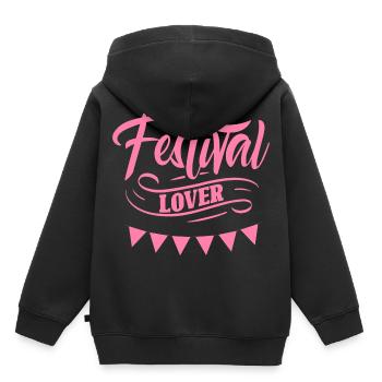 Festival Amateurs festivals Musique - Sweat Premium à capuche enfant bio - noir - Dos - AI Model Kid Male (0cm)