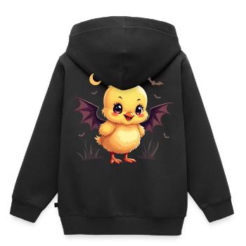 Bat Chick Scree peep! Chicken Halloween - Kids Premium Organic Hoodie - black - Back - AI Model Kid Male (0cm)