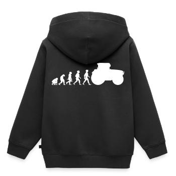Evolution tractor tractor tractors - Kids Premium Organic Hoodie - black - Back - AI Model Kid Male (0cm)