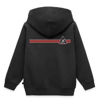 coureur - Sweat Premium à capuche enfant bio - noir - Dos - AI Model Kid Male (0cm)
