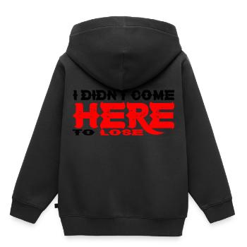 Je ne suis pas venu ici pour perdre 3 - Sweat Premium à capuche enfant bio - noir - Dos - AI Model Kid Male (0cm)