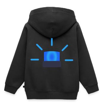L’idée de cadeau de lumière bleue - Sweat Premium à capuche enfant bio - noir - Dos - AI Model Kid Male (0cm)