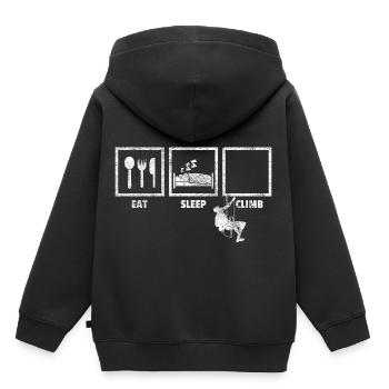 grimper grimpeur cadeau bouldering bouldering - Sweat Premium à capuche enfant bio - noir - Dos - AI Model Kid Male (0cm)