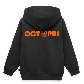 calamar - Sweat Premium à capuche enfant bio - noir - Dos - AI Model Kid Male (0cm)