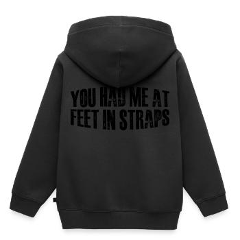 You Had Me At Feet In Straps 44 - Kinder Premium Organic Hoodie - Schwarz - Hinten - AI Model Kid Male (0cm)