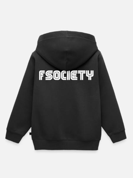 fsociety - Kinder Premium Organic Hoodie - Schwarz