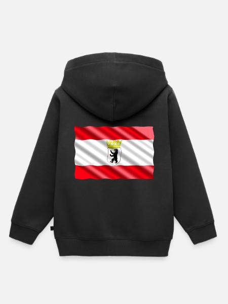 berlin - Kinder Premium Organic Hoodie - Schwarz