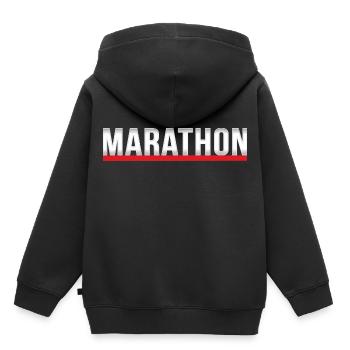 marathon - Sweat Premium à capuche enfant bio - noir - Dos - AI Model Kid Male (0cm)