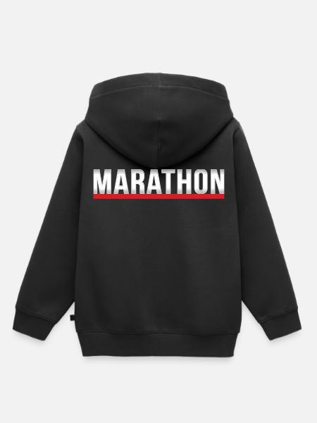 marathon - Sweat Premium à capuche enfant bio - noir