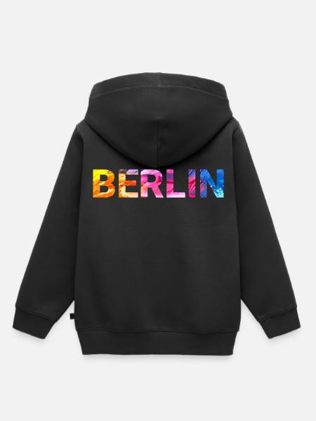 Berlin - Sweat Premium à capuche enfant bio - noir