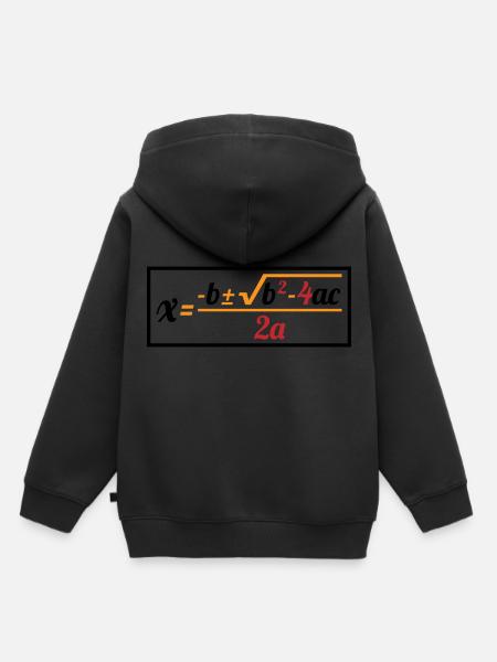 Quadratic Formula For Math Class 8 - Kids Premium Organic Hoodie - black