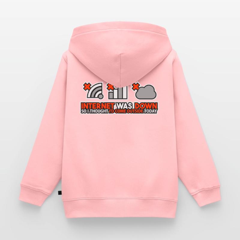 Internet Was Down - Offline Programmierer Computer Kinder Premium Organic Hoodie