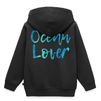 Ocean Lover - Kinder Premium Organic Hoodie - Schwarz - Hinten - AI Model Kid Male (0cm)