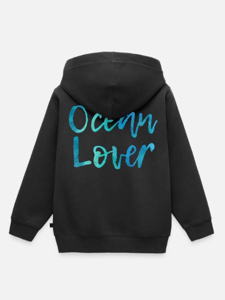 Ocean Lover - Kinder Premium Organic Hoodie - Schwarz