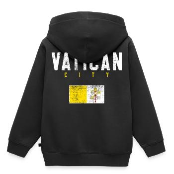 Vatican - Sweat Premium à capuche enfant bio - noir - Dos - AI Model Kid Male (0cm)