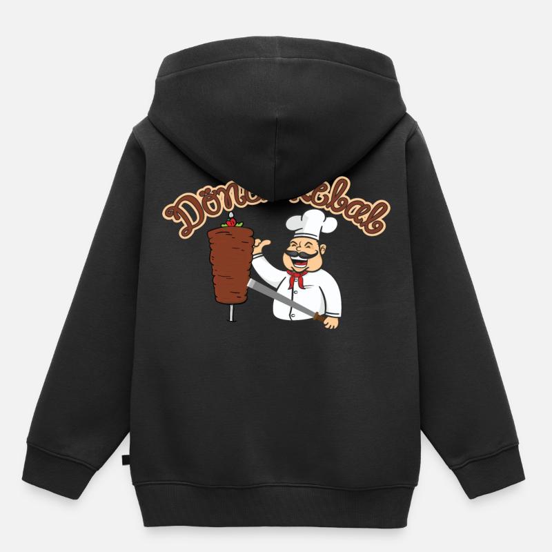 Kebab - Sweat Premium à capuche enfant bio - noir