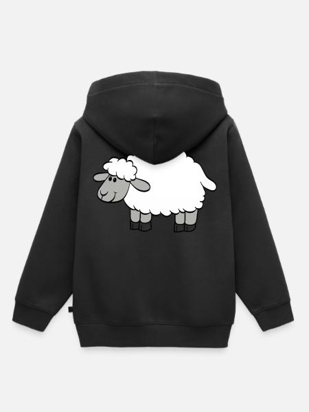 mouton - Sweat Premium à capuche enfant bio - noir