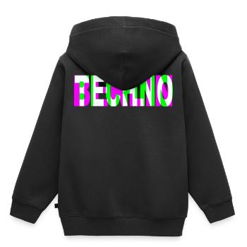 TECHNO BERLIN - Sweat Premium à capuche enfant bio - noir - Dos - AI Model Kid Male (0cm)