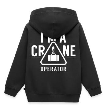Ich Bin Ein Kranführer Kranfahrer Krane Kran - Kinder Premium Organic Hoodie - Schwarz - Hinten - AI Model Kid Male (0cm)