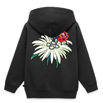 Blume Natur Edelweiß Marienkäfer Alpen Tirol - Kinder Premium Organic Hoodie - Schwarz - Hinten - AI Model Kid Male (0cm)