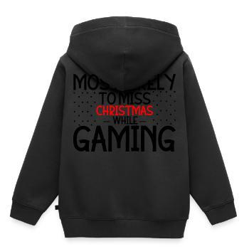 Most Likely To Miss Christmas While Gaming 3 - Kids Premium Organic Hoodie - black - Back - AI Model Kid Male (0cm)