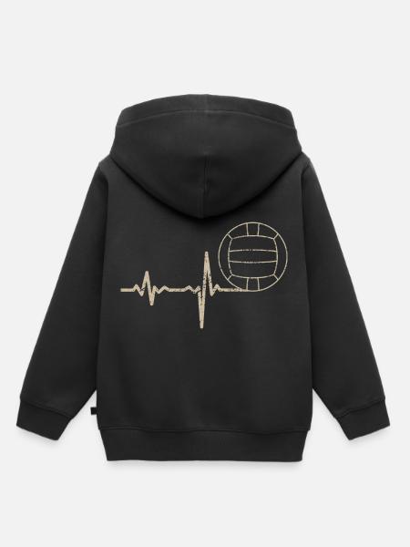 Geschenk Heartbeat Volleyball - Kinder Premium Organic Hoodie - Schwarz