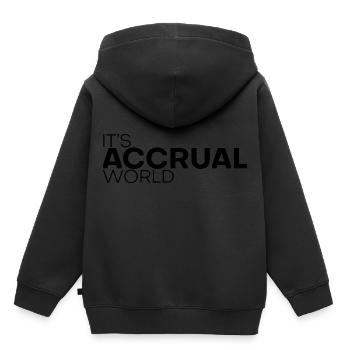 It's Accrual World 4 - Kids Premium Organic Hoodie - black - Back - AI Model Kid Male (0cm)