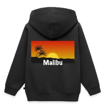 Malibu Shirt - Sweat Premium à capuche enfant bio - noir - Dos - AI Model Kid Male (0cm)