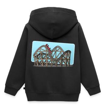 roller coaster - Kids Premium Organic Hoodie - black - Back - AI Model Kid Male (0cm)