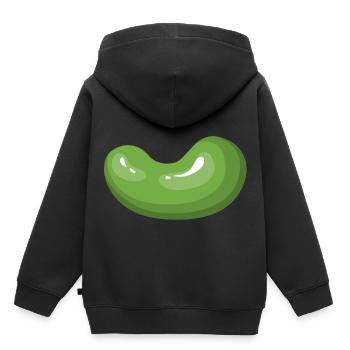 haricots légume légumes de haricots de vegetables18 - Sweat Premium à capuche enfant bio - noir - Dos - AI Model Kid Male (0cm)