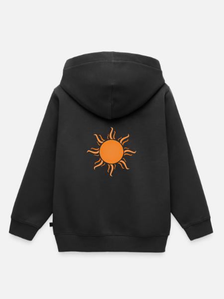 Sun - Kinder Premium Organic Hoodie - Schwarz