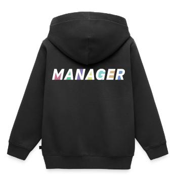 Le manager - Sweat Premium à capuche enfant bio - noir - Dos - AI Model Kid Male (0cm)