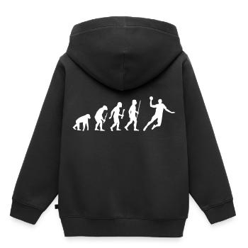 Evolution Handball - Kinder Premium Organic Hoodie - Schwarz - Hinten - AI Model Kid Male (0cm)
