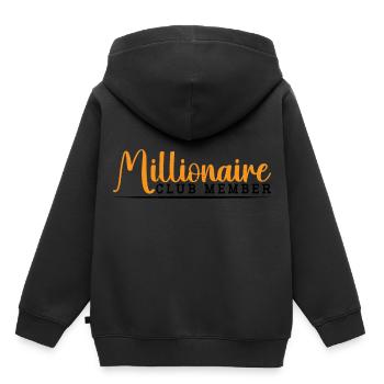 Millionaire Club Member 37 - Kids Premium Organic Hoodie - black - Back - AI Model Kid Male (0cm)