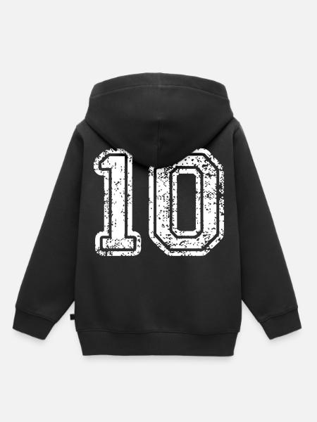 10 - Kinder Premium Organic Hoodie - Schwarz