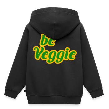 Végétalien, Légumes, Légumes, Fruits, Légumes, Geschennk - Sweat Premium à capuche enfant bio - noir - Dos - AI Model Kid Male (0cm)