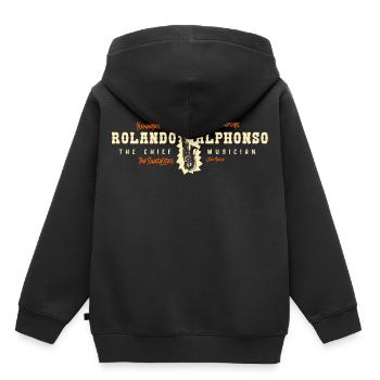 Rolando Alphonso LE CHEF DE MUSIQUE - Sweat Premium à capuche enfant bio - noir - Dos - AI Model Kid Male (0cm)