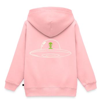 Alien - Kinder Premium Organic Hoodie - Rosa - Hinten - AI Model Kid Female (0cm)