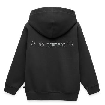 Pas de commentaire! Idée de cadeau pour ordinateur - Sweat Premium à capuche enfant bio - noir - Dos - AI Model Kid Male (0cm)