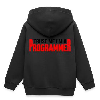 Trust Me I'm A Programmer 4 - Kids Premium Organic Hoodie - black - Back - AI Model Kid Male (0cm)