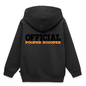 Official Pooper Scooper 13 - Kinder Premium Organic Hoodie - Schwarz - Hinten - AI Model Kid Male (0cm)