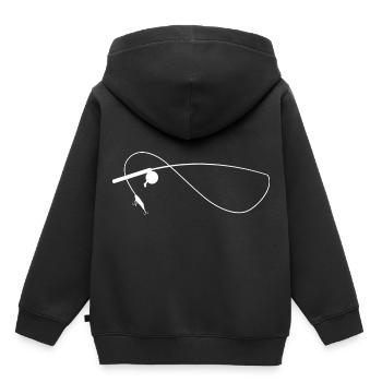 Ange Zander Pike - Sweat Premium à capuche enfant bio - noir - Dos - AI Model Kid Male (0cm)