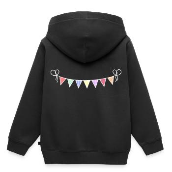 Wimpel Fahnen Girlande Party Dekoration Geburtstag - Kinder Premium Organic Hoodie - Schwarz - Hinten - AI Model Kid Male (0cm)