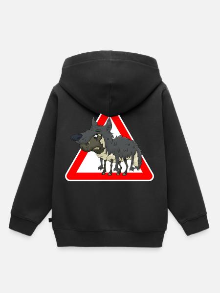 Schaf Wolf - Kinder Premium Organic Hoodie - Schwarz