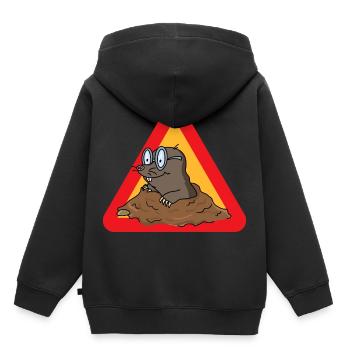 taupe - Sweat Premium à capuche enfant bio - noir - Dos - AI Model Kid Male (0cm)