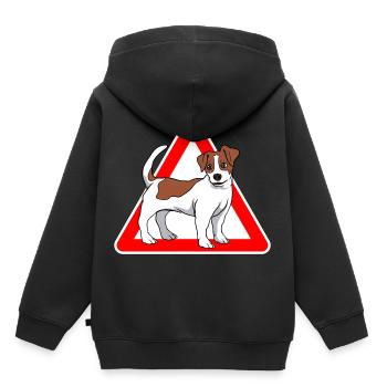 Jack Russell Terrier dog - Kids Premium Organic Hoodie - black - Back - AI Model Kid Male (0cm)